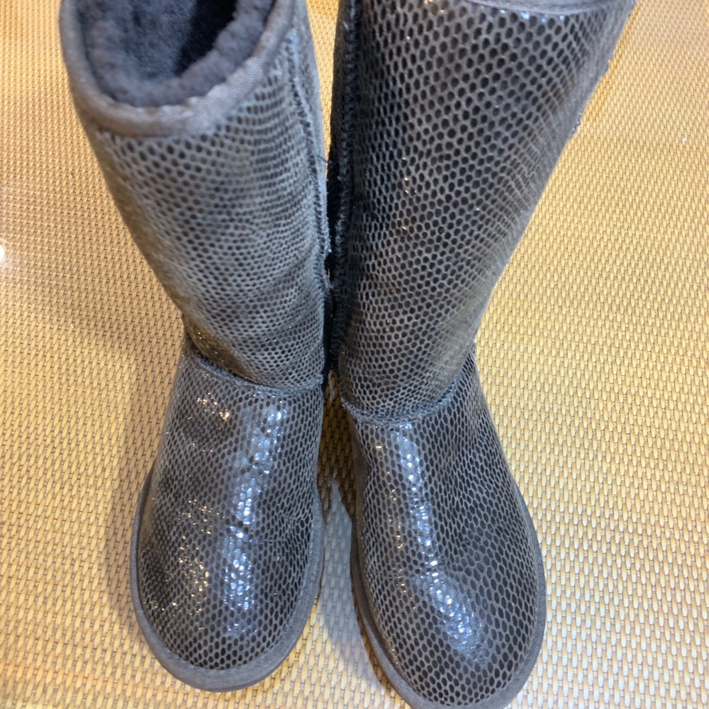 Never Been Worn Brown Snakeskin Print UGG Boots